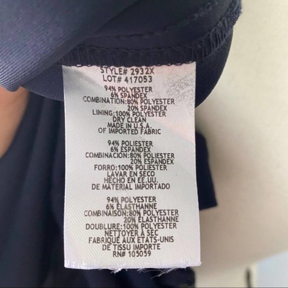 Xscape Blue Asymmetrical Hem Cocktail Mini Dress - Picture 7 of 7